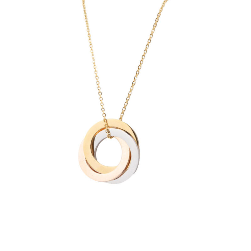 18K-Gold-Three-Circle-Necklace-Chain