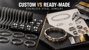 custom stainless steel jewelry compared with ready-made jewelry products