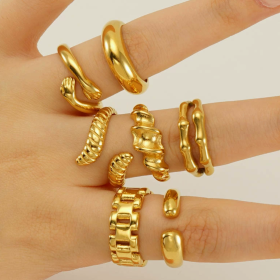 Stainless steel rings available for wholesale orders and brand customization