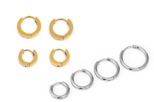 stainless steel hoop earrings